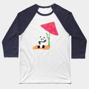 Excited for Summer: Panda in the Beach Baseball T-Shirt